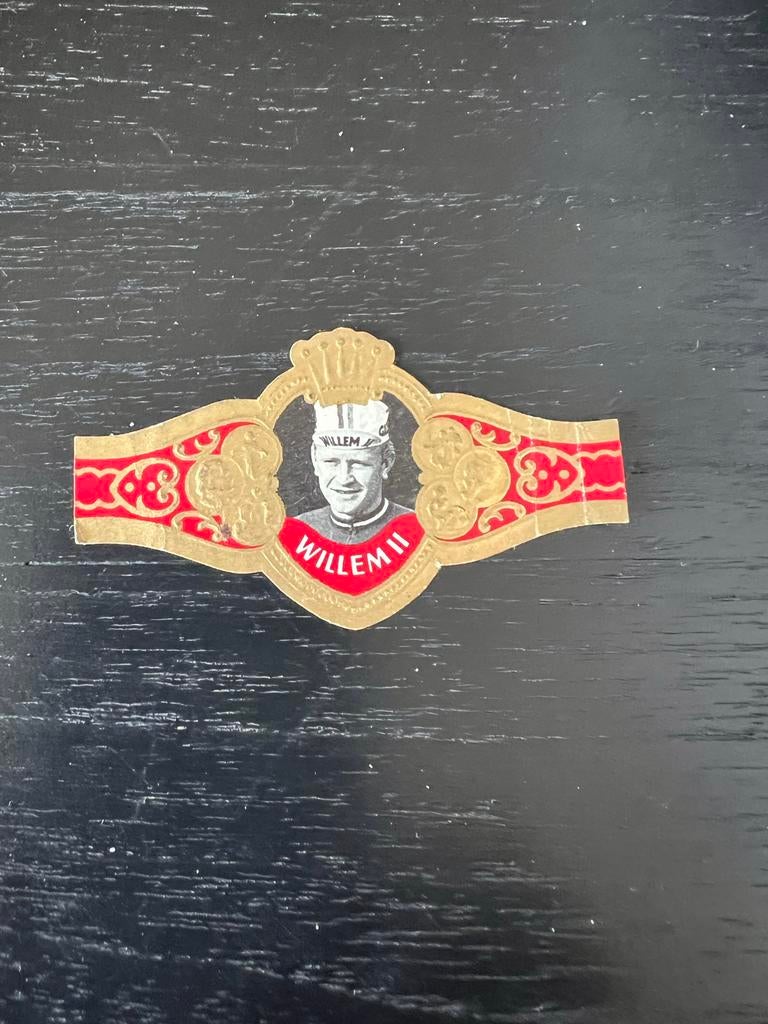 Vintage Willem II sigaarbandje, Verzamelen, Rookartikelen, Aanstekers en Luciferdoosjes, Ophalen of Verzenden, Zo goed als nieuw