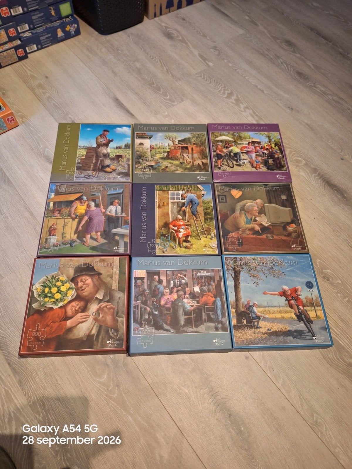 Zeven Marius van Dokkum Puzzels - Diverse Thema's, Ophalen, 500 t/m 1500 stukjes, Gebruikt, Legpuzzel