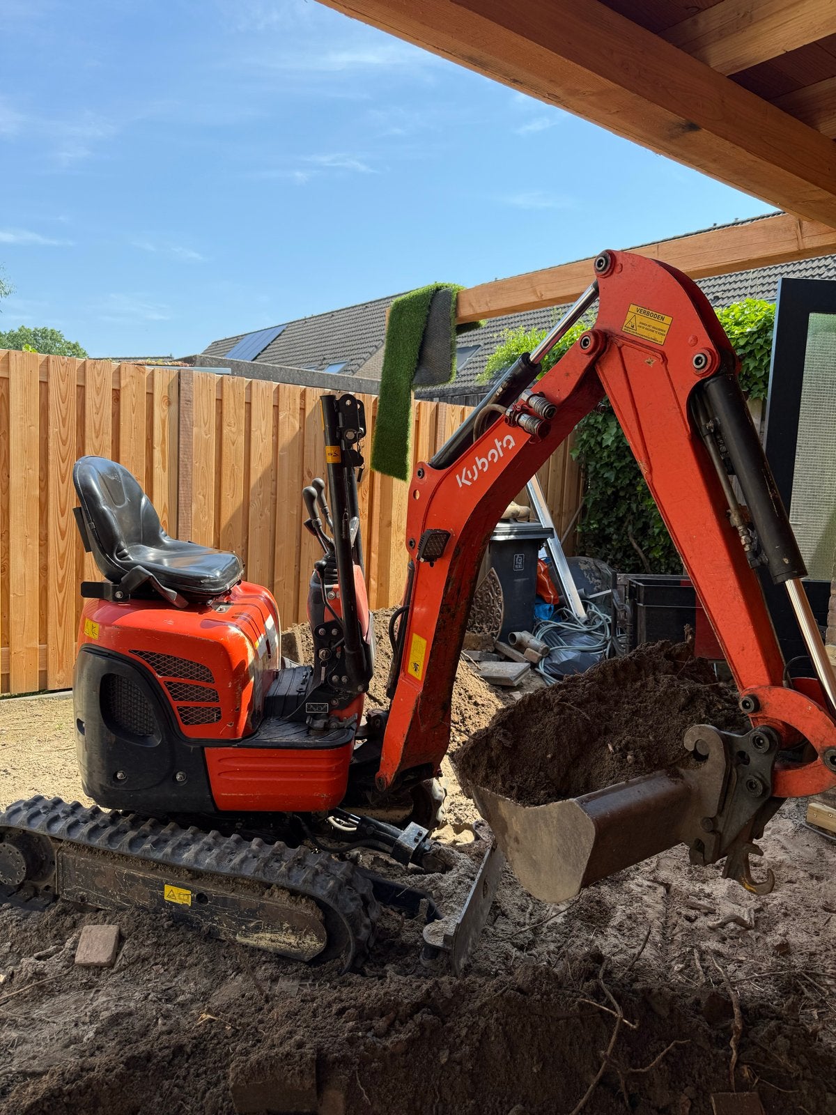 Kubota U10-3 Minigraver, Ophalen, Graafmachine