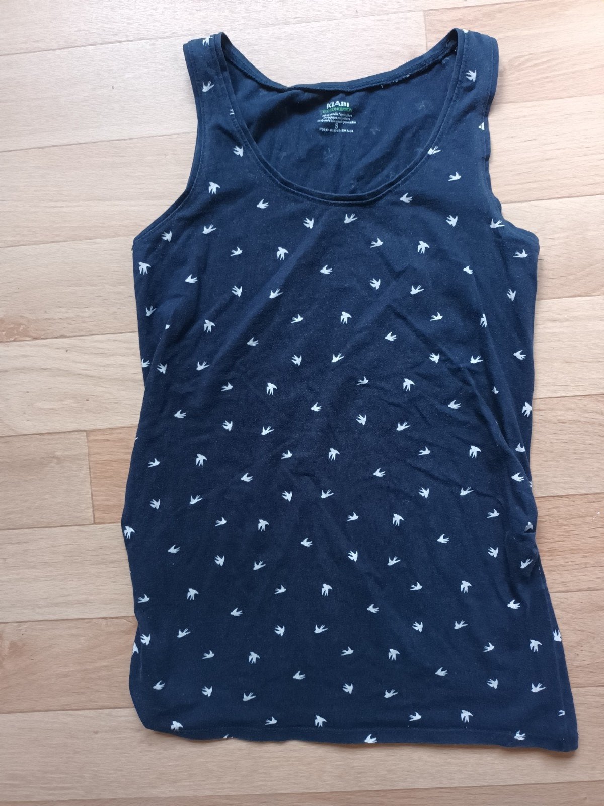 Hemd hempje top topje Kiabi maat S 34 36 zwangerschapstop, Blauw, Kiabi, Maat 36 (S), Gedragen
