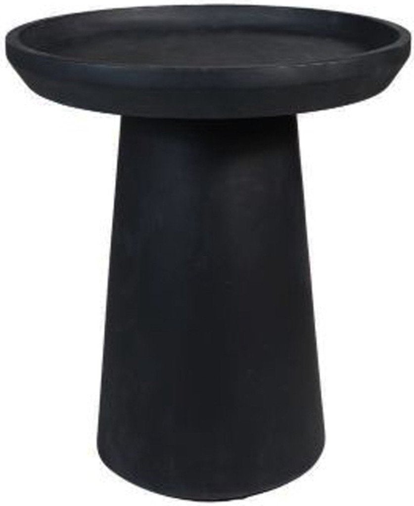 HSM Bijzettafel Rond Zwart Mangohout 45x45x50 - Nieuw, Huis en Inrichting, Modern Koloniaal Zwart Donker, Minder dan 55 cm, Rond