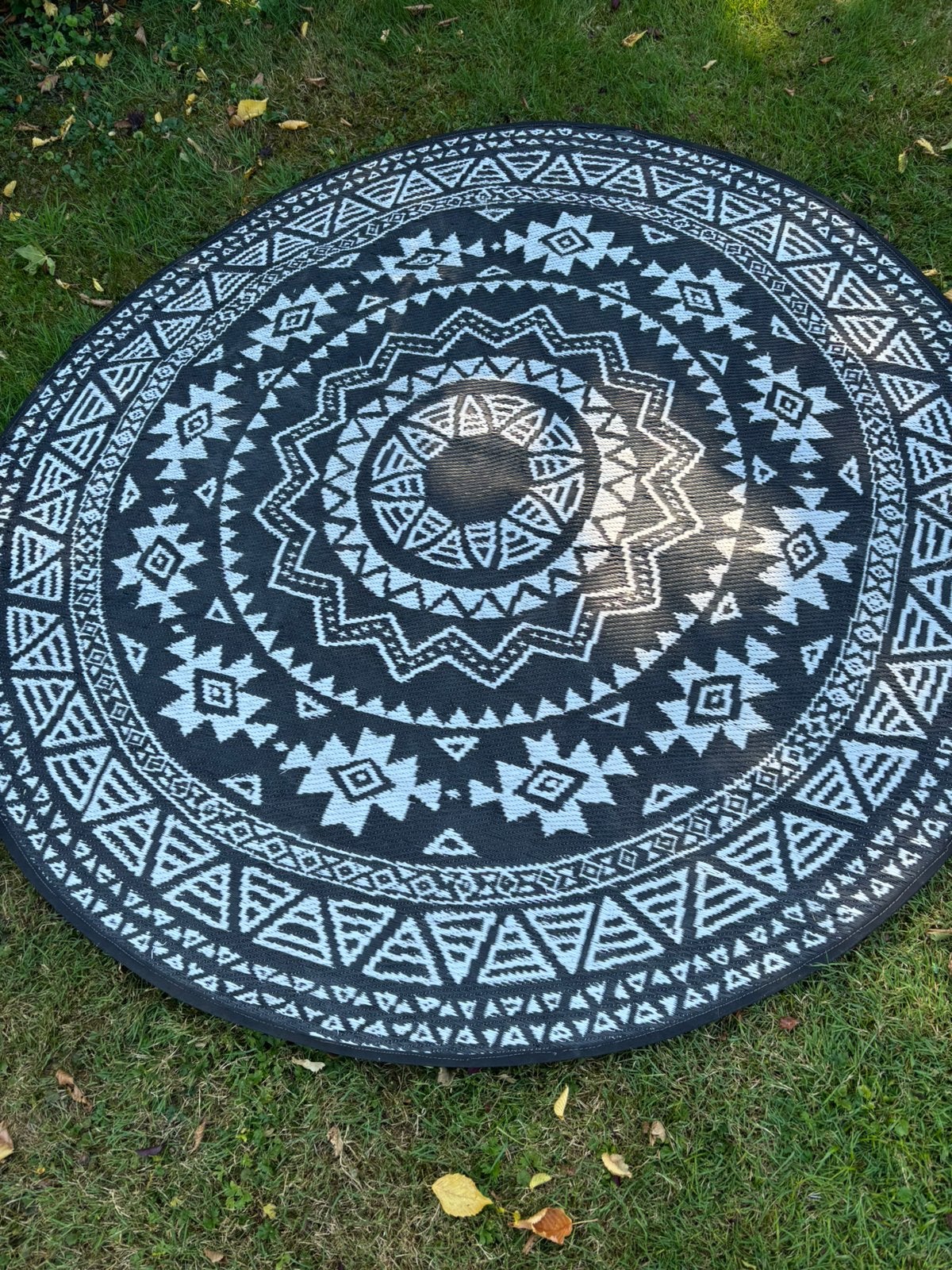Ronde vloerkleed voor buiten diameter 180 cm, 150 tot 200 cm, Rond, Ophalen of Verzenden, Zo goed als nieuw
