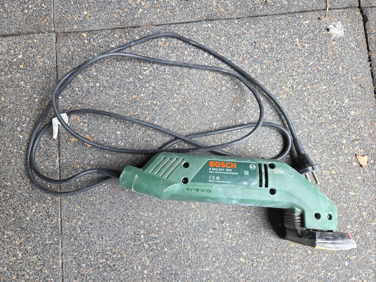Bosch PDA 100 deltaschuurmachine (Defect, voor onderdelen), Doe-het-zelf en Verbouw, Ophalen of Verzenden, Gebruikt, Minder dan 600 watt