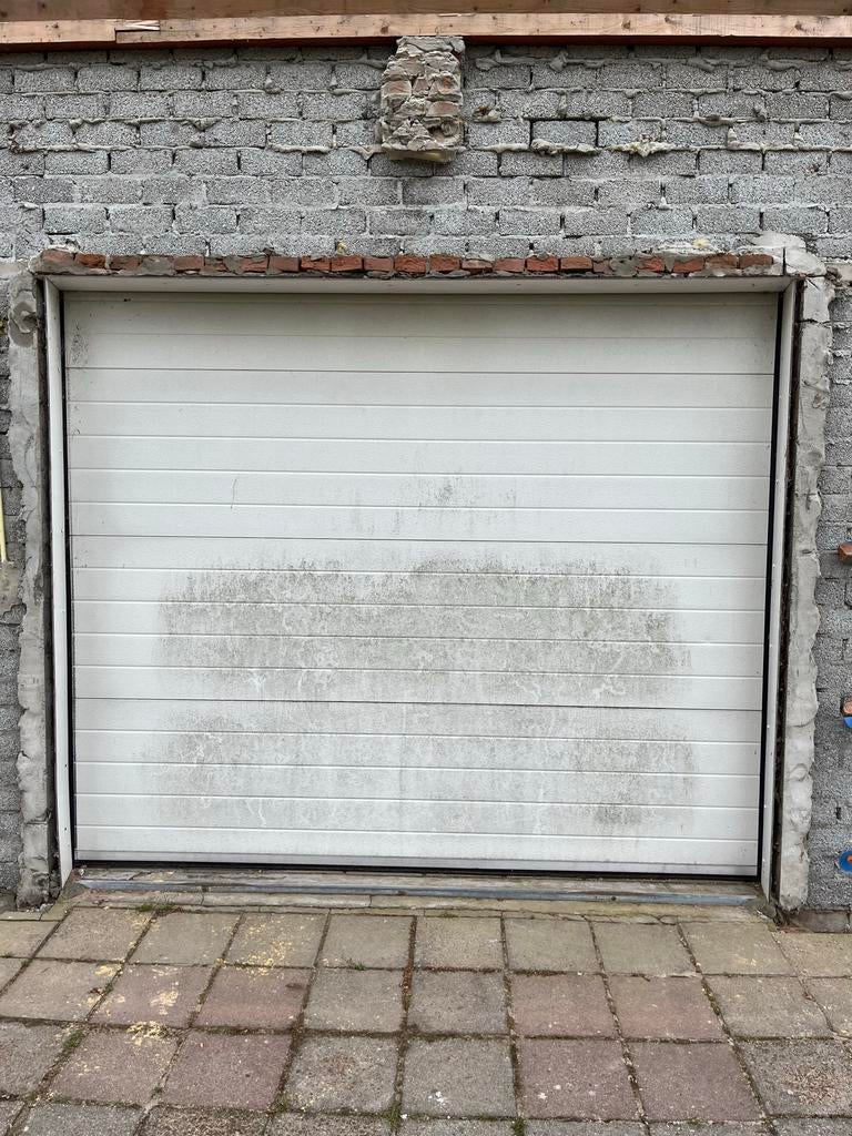 Gebruikte witte sectionale garagedeur, Ophalen, Gebruikt, 120 cm of meer, Garagedeur