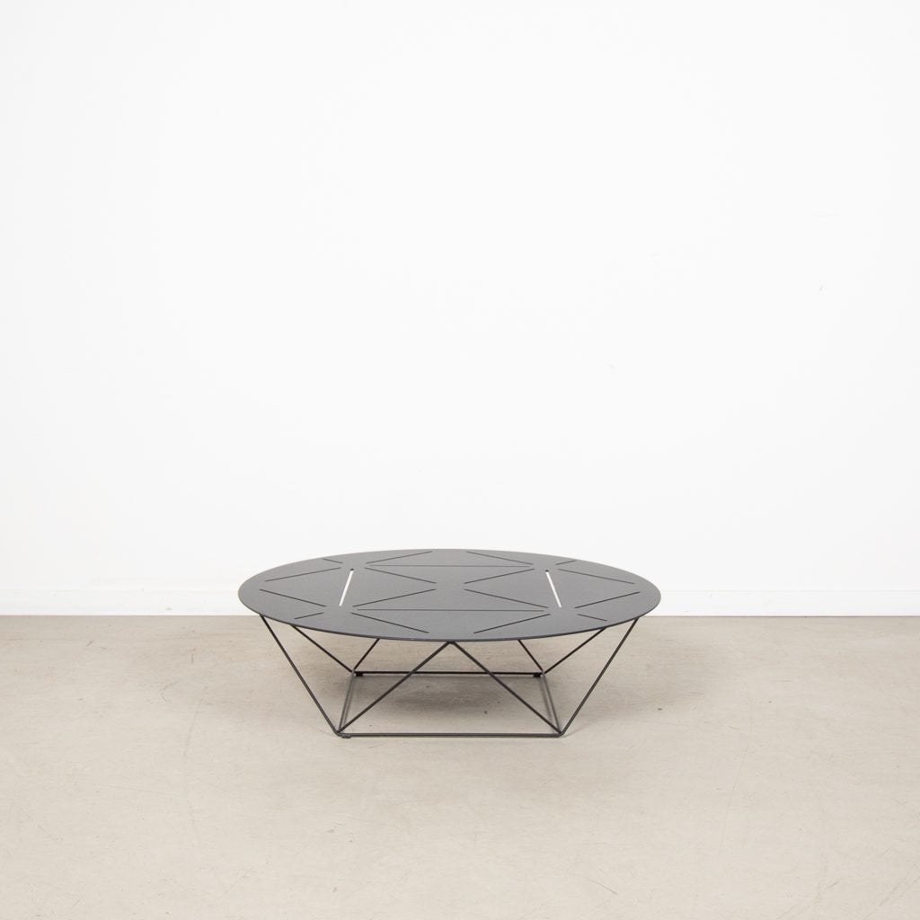 Walter Knoll Joco Tafel Rond Zwart Aluminium Ø45 cm, Niet ingevuld, Zo goed als nieuw, Niet ingevuld, Niet ingevuld
