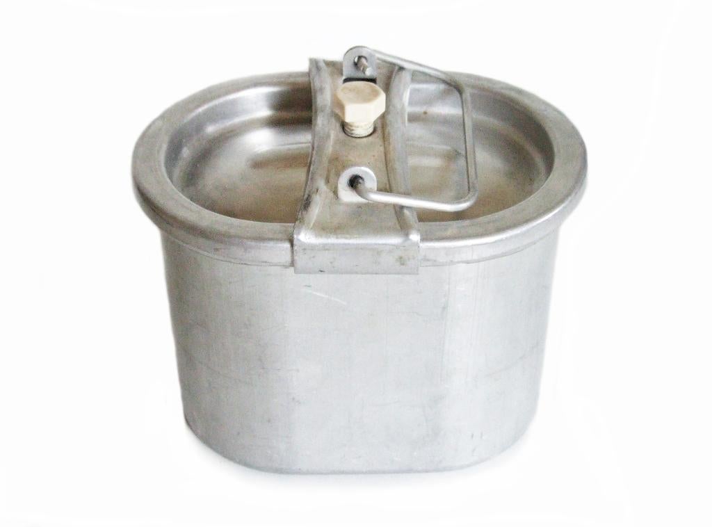 Leuk aluminium etensblik / lunchbakje, Antiek en Kunst, Curiosa en Brocante, Ophalen of Verzenden