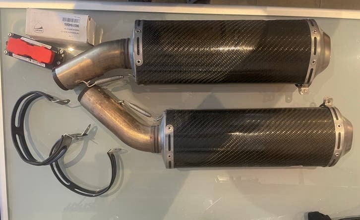 Termignoni Carbon Uitlaten - Ducati 848 1098 1198, Motoren, Onderdelen | Ducati, Ophalen, Gebruikt