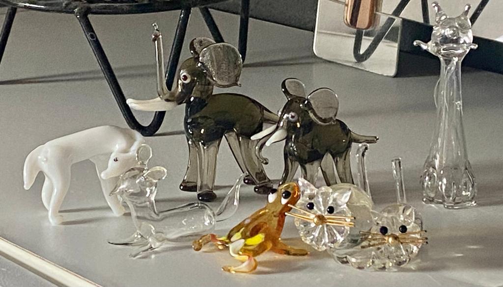 Lot glazen miniatuur dieren -handmade, Verzamelen, Beelden en Beeldjes, Ophalen of Verzenden, Zo goed als nieuw, Dier