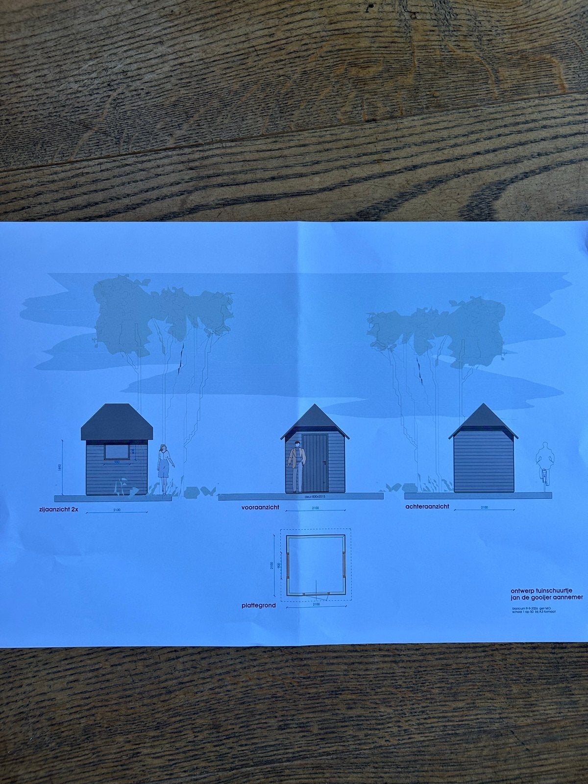 Tuinschuur 210cm bij 210 cm, Ophalen, Nieuw, Hout, Fietsenberging