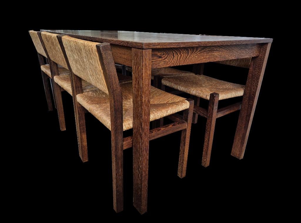 Waanzinnige vintage Martin Visser SE82 wenge design eethoek, Ophalen, Gebruikt, Minder dan 4 stoelen