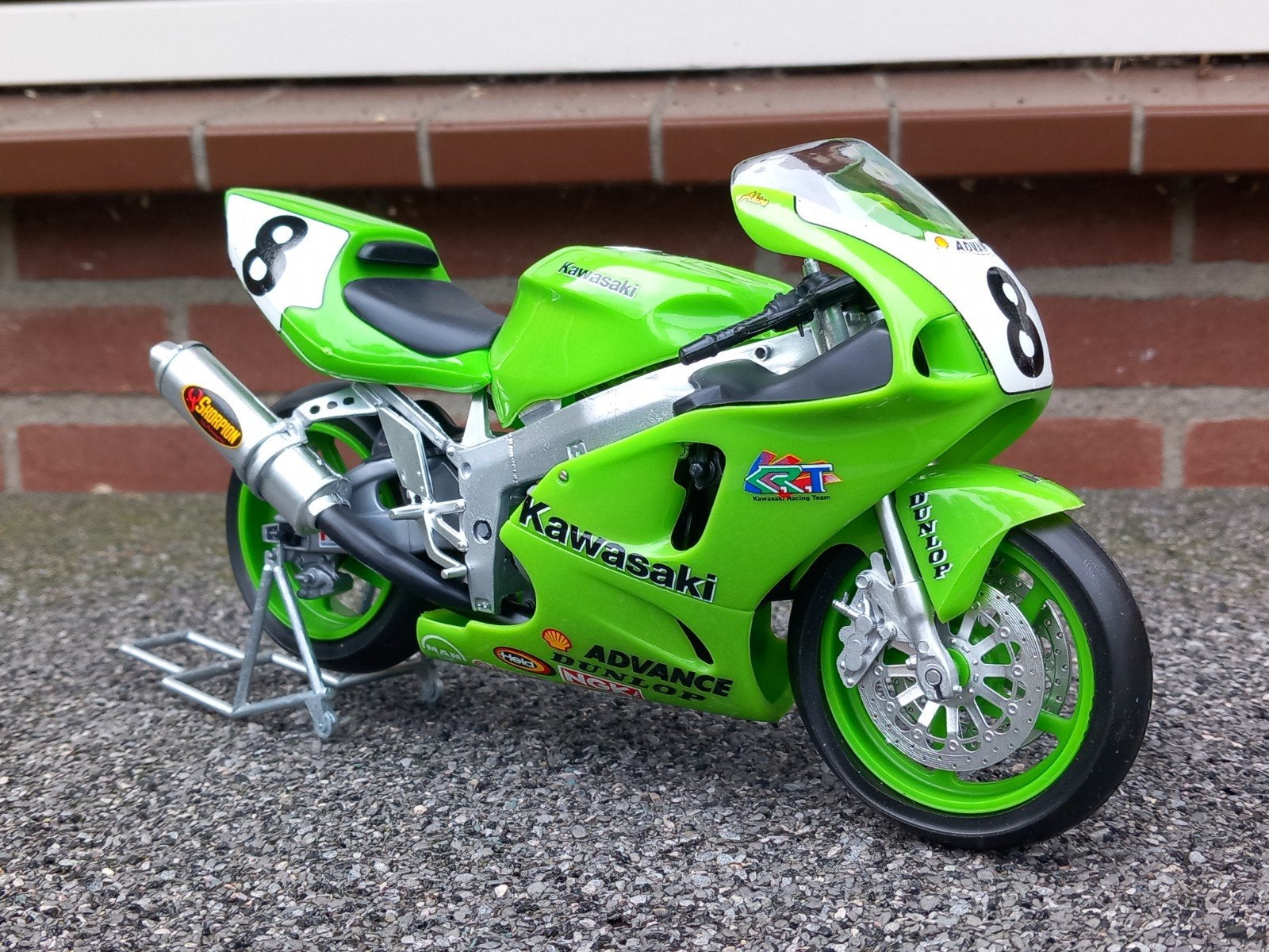 Kawasaki ZX 7R Ninja WSBK #8 Akira Yanagawa 1997 1:9 (m2448453248
