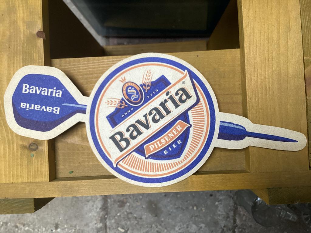 Dartpijl bierviltje bavaria, Ophalen of Verzenden, Zo goed als nieuw, Viltje(s), Bavaria