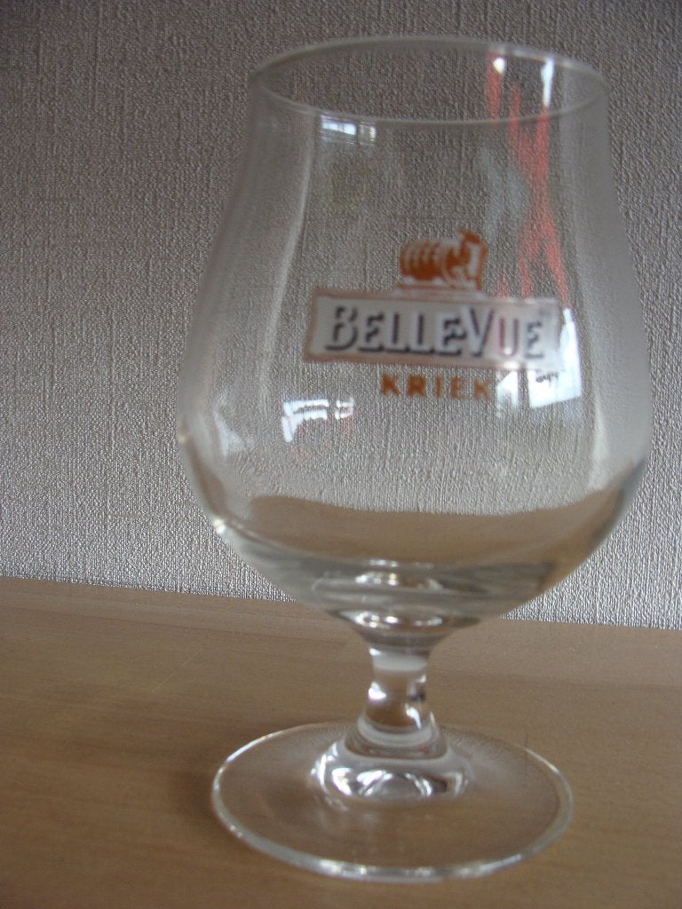 Bierglas BelleVue Kriek - 1 glas aanwezig, Ophalen of Verzenden, Zo goed als nieuw, Glas of Glazen, Overige merken