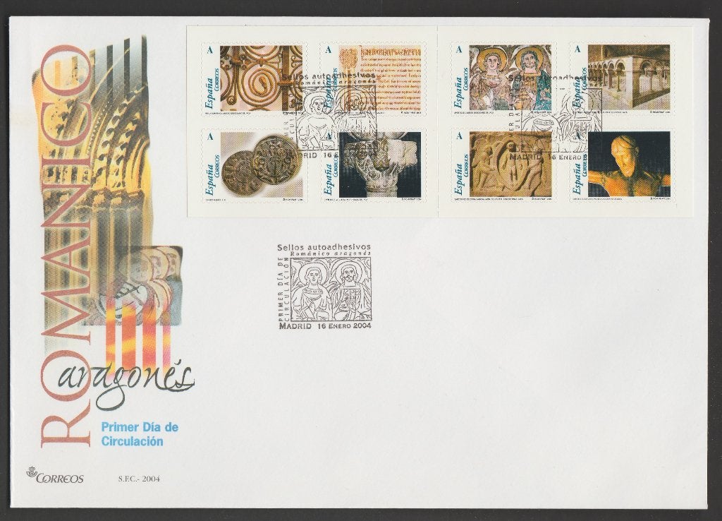 Spanje - FDC Michelnr 3914-3921 - Romaanse kunst Aragon, Verzenden, Postfris