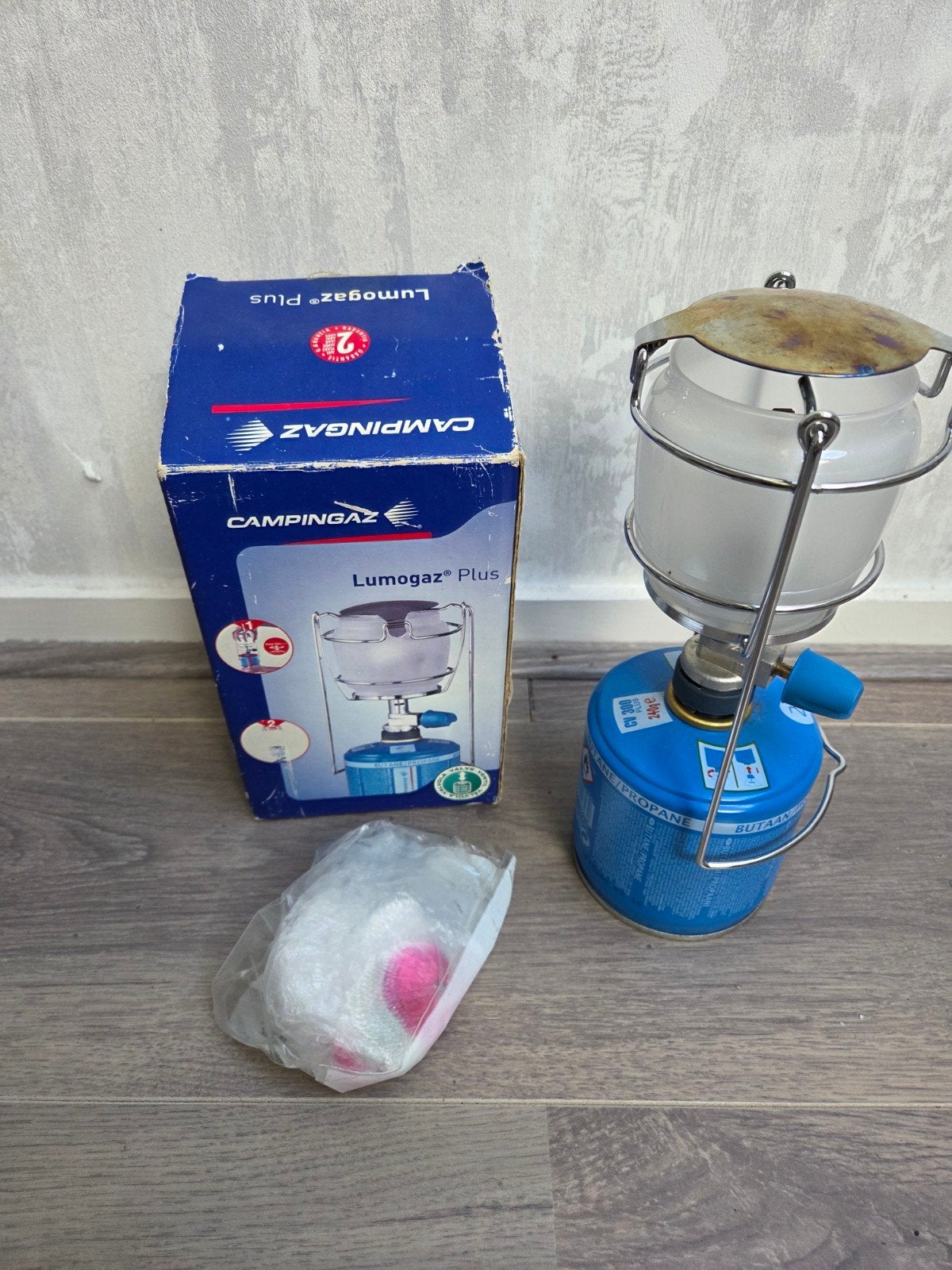 Campingaz Lumogaz Plus gaslamp - Ideaal voor kamperen, Ophalen of Verzenden, Gebruikt