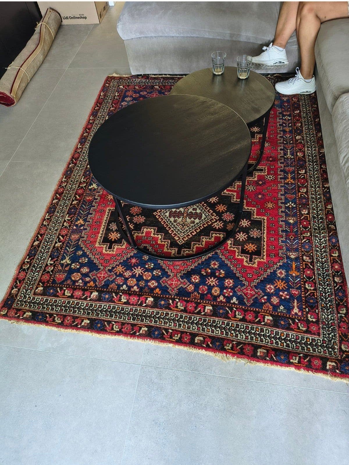 vintage handgeknoopt Perzisch tapijt 165x215cm, Huis en Inrichting, Stoffering | Tapijten en Kleden, Ophalen, Gebruikt, Rechthoekig