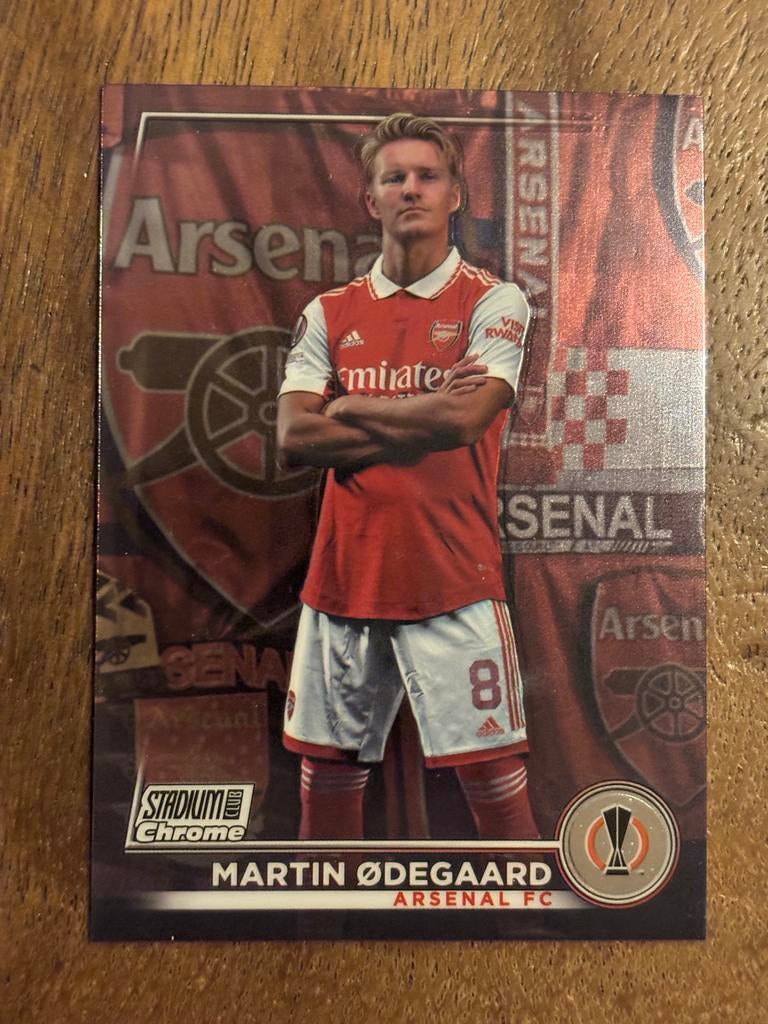 Martin Ødegaard Topps Stadium Chrome Arsenal FC Spelerskaart, Ophalen of Verzenden, Zo goed als nieuw, Buitenlandse clubs, Spelerskaart