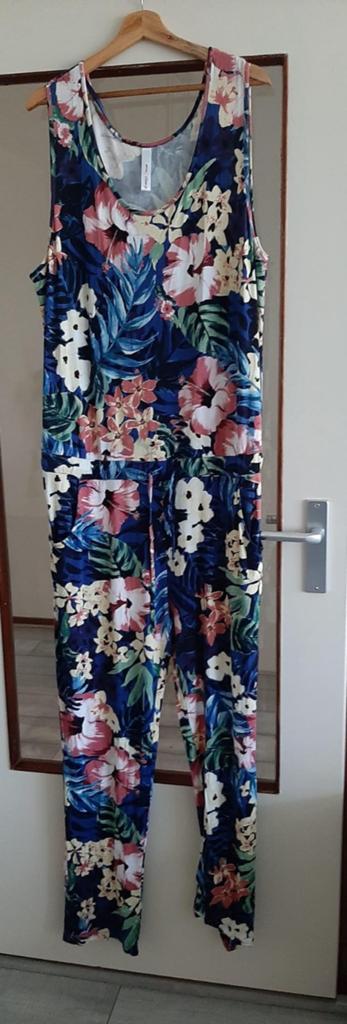 Zomerse jumpsuit met bloemenprint - Sheego Trend, Blauw, Maat 46/48 (XL) of groter, Nieuw, Ophalen of Verzenden