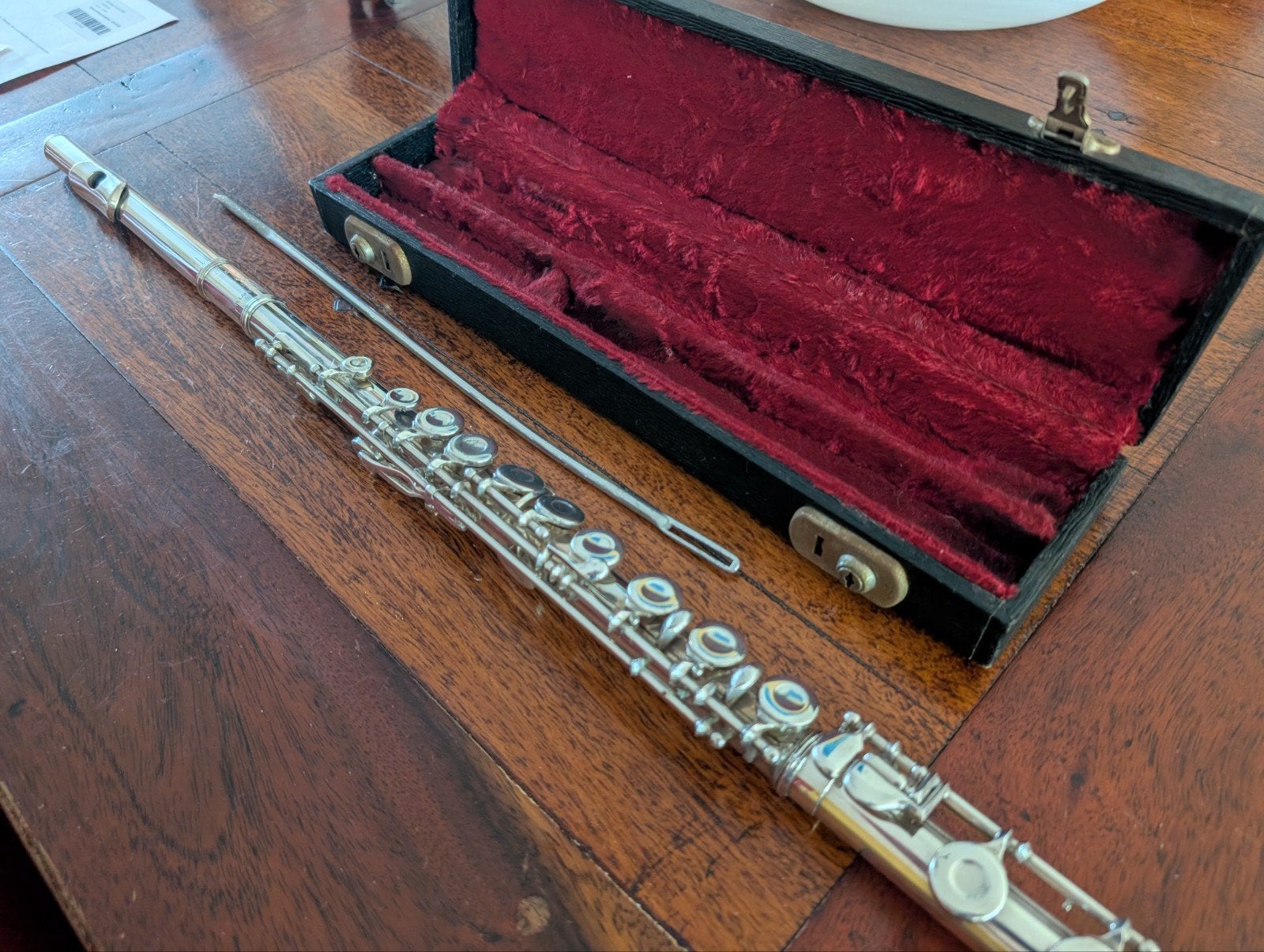 Dwarsfluit J.R. Lafleur & Sons, Muziek en Instrumenten, Blaasinstrumenten | Dwarsfluiten en Piccolo's, Gebruikt, Dwarsfluit, Met koffer of tas