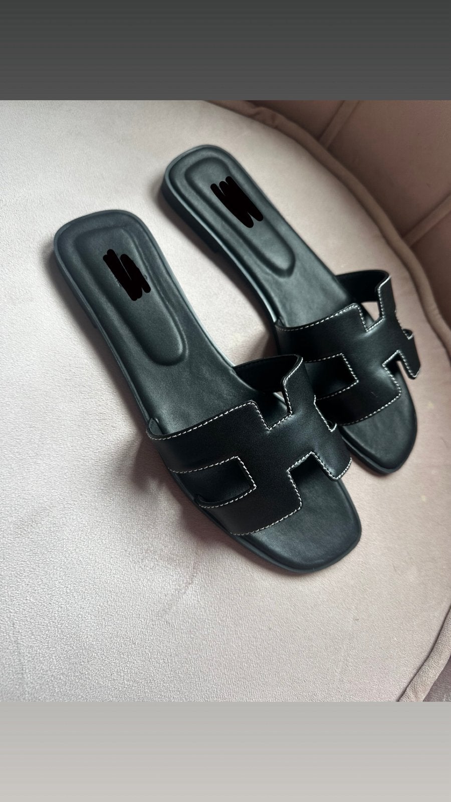 H Oran Slippers, Zwart, Nieuw, Ophalen, Slippers