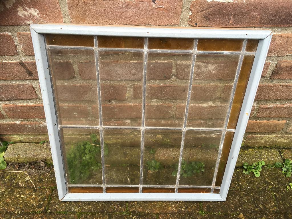 glas in lood raam kozijn, Ophalen, Glas