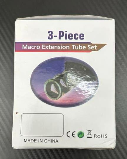 3-delige Macro Extension Tube Set voor camera's, Ophalen of Verzenden, Nieuw, Macrolens