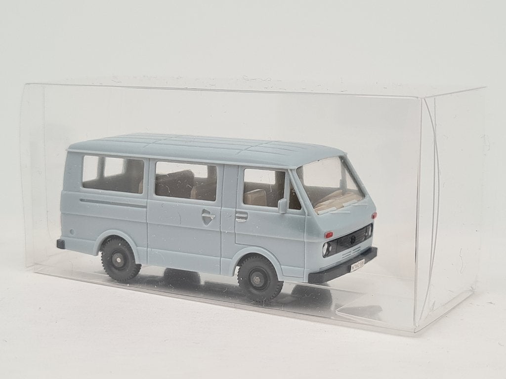 VW LT28 personenbus - Wiking 1/87 (grijs), Verzenden, Zo goed als nieuw, Auto, Wiking