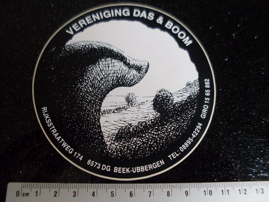 sticker vereniging das en boom beek-ubbergen logo, Verzenden, Zo goed als nieuw, Bedrijf of Vereniging