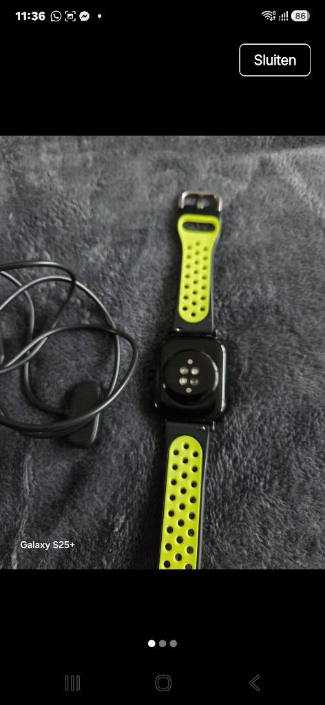 Smartwatch, Amazfit, Zwart, Ophalen of Verzenden, Zo goed als nieuw