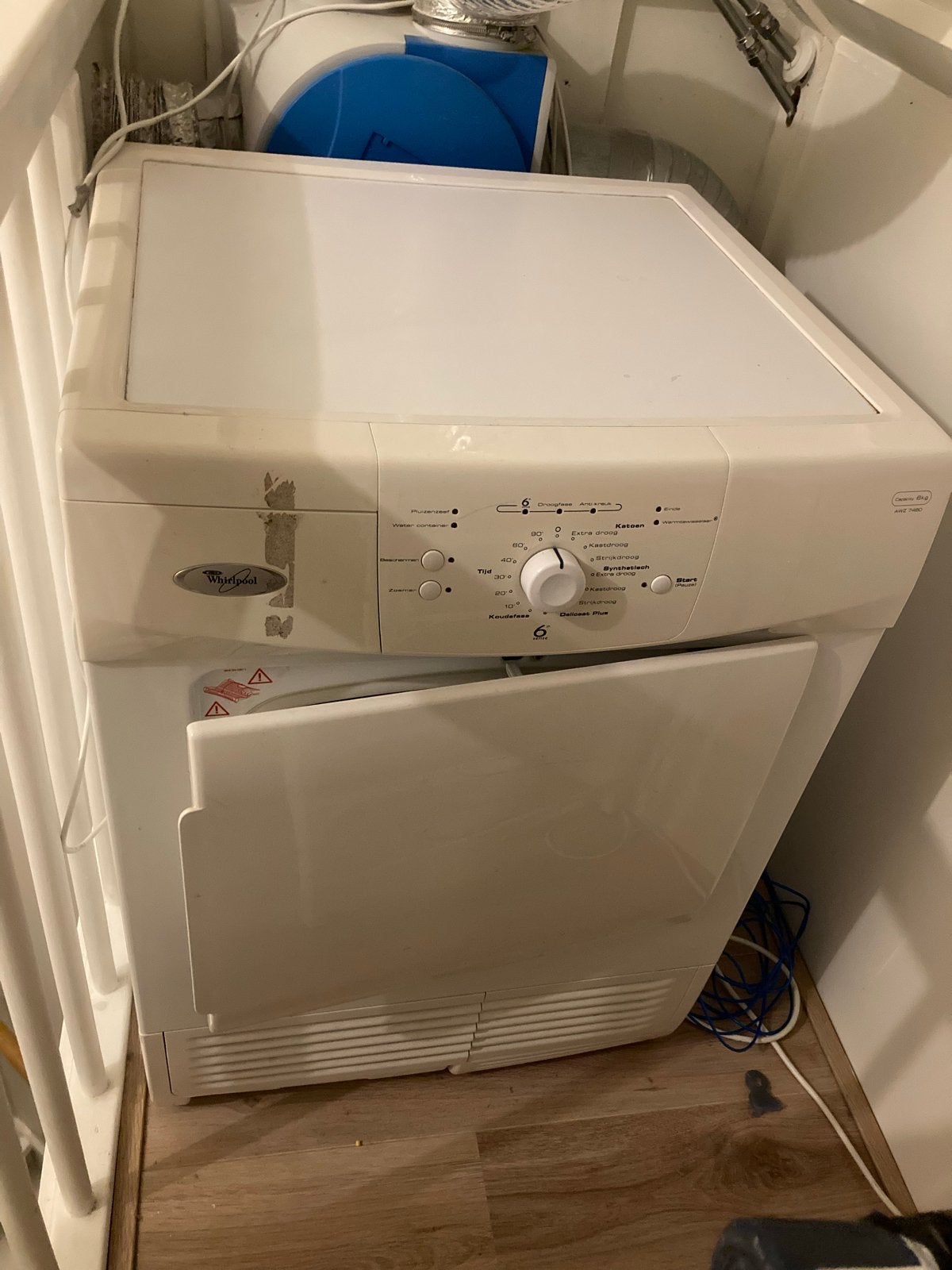 Whirlpool AWZ 7460 Condensdroger (6kg) - Zgan, Ophalen, 4 tot 6 kg, Zo goed als nieuw, Voorlader