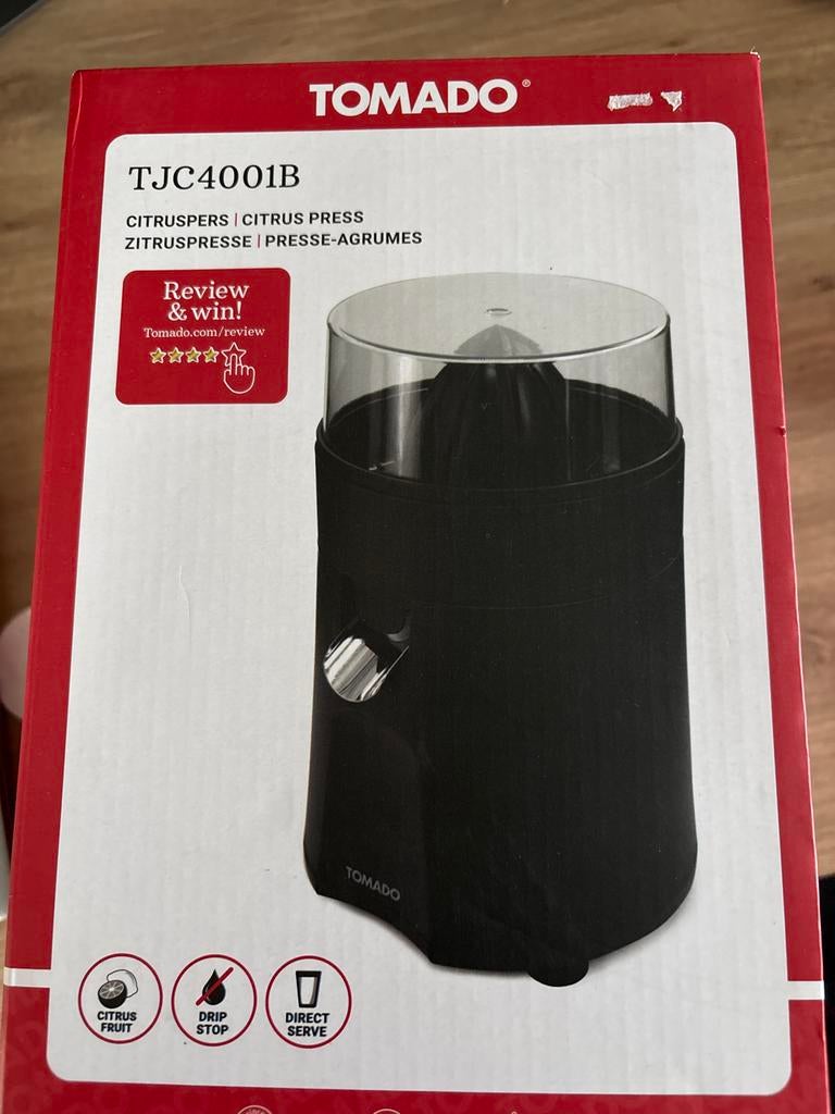 Tomado TJC4001B Citruspers - Nieuw in doos, Witgoed en Apparatuur, Juicers, Ophalen of Verzenden, Nieuw, Elektrisch, Citruspers