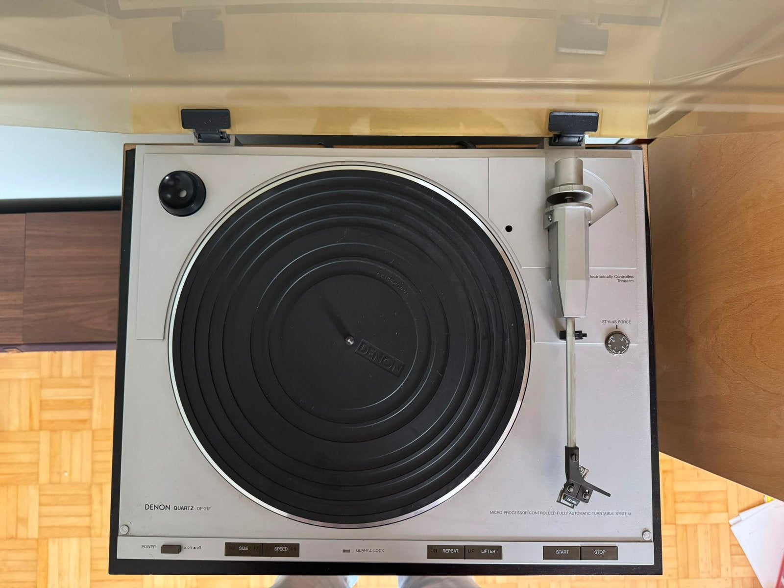 Platenspeler LP Denon quartz DP-21F, Ophalen of Verzenden, Zo goed als nieuw, Overige merken