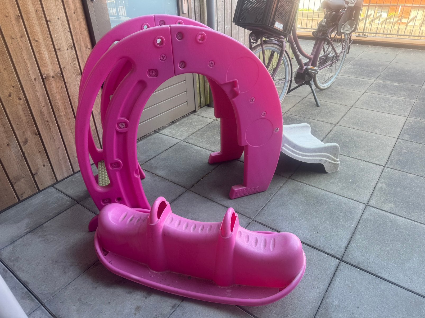 Glijbaan en Wip, Ophalen, Gebruikt
