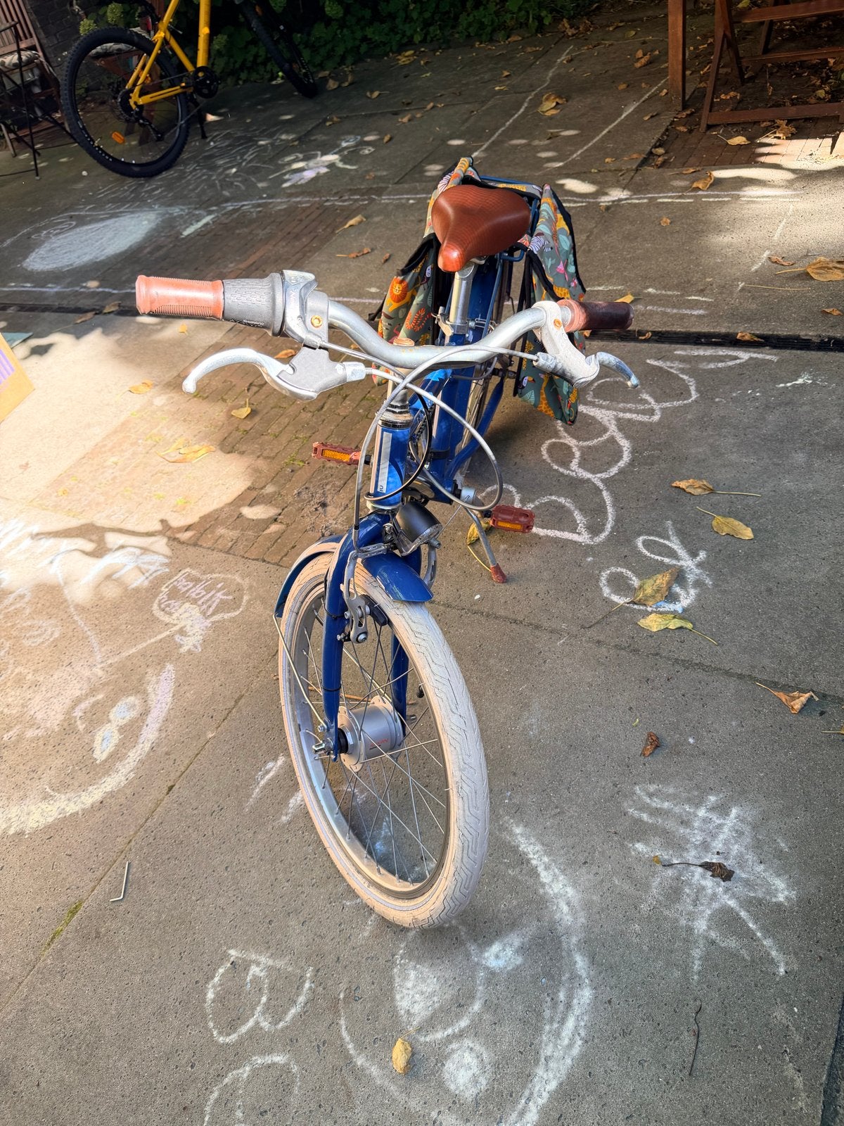 Elops Stadsfiets - Blauw, met fietstassen 20 inch, Ophalen, Gebruikt, Velgrem, Versnellingen
