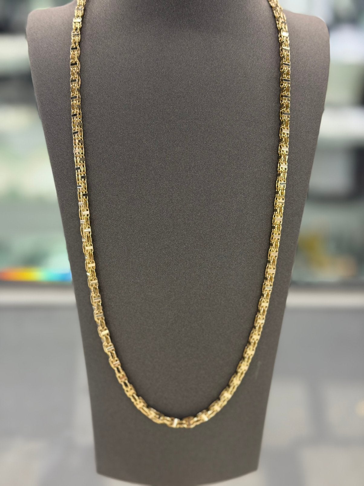 14 Karaat Goud - Block Magnum Ketting - Nieuw - 21.09 Gram, Ophalen of Verzenden, Nieuw, Goud