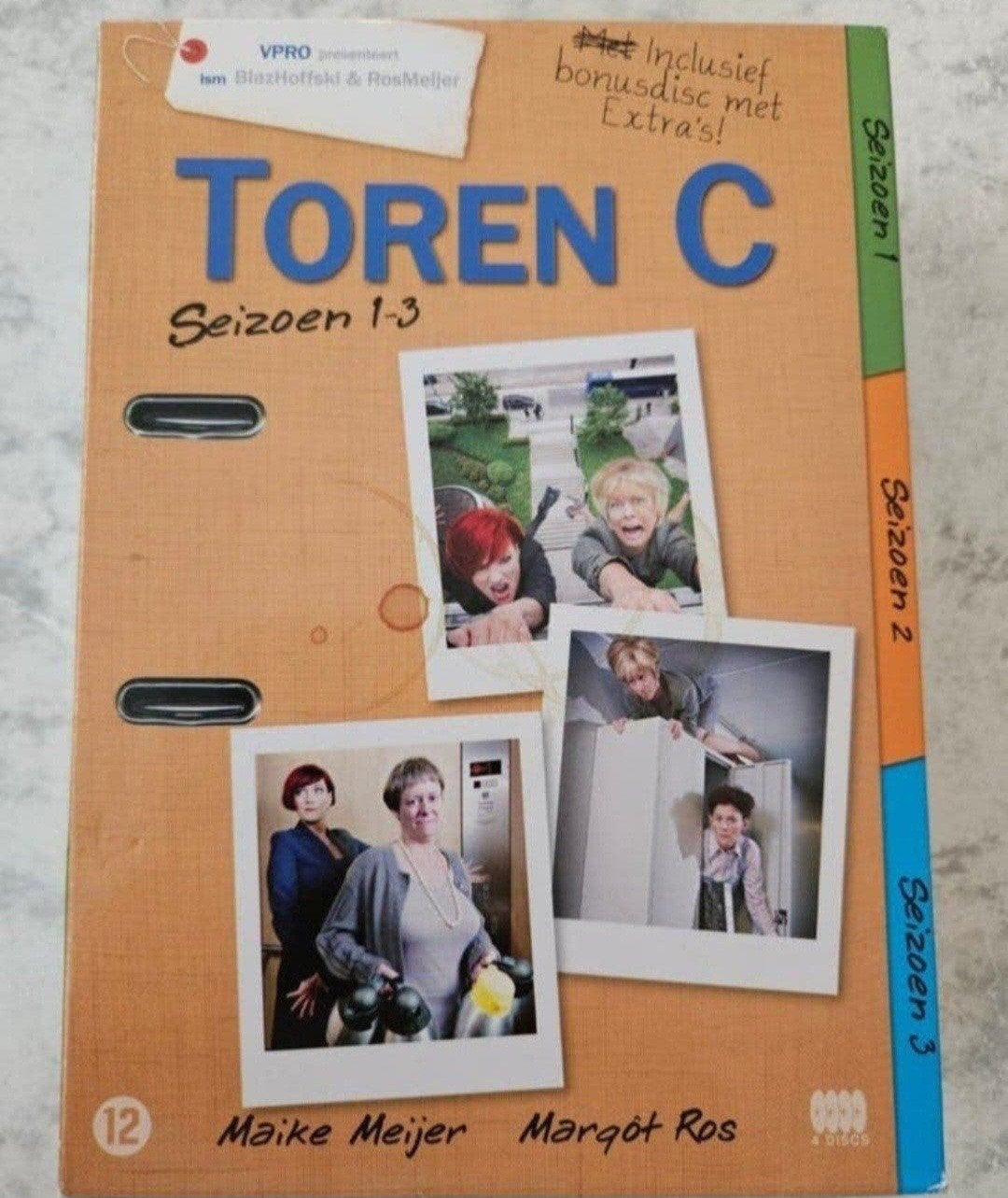 DVD Box Toren C - Seizoen 1 t/m 3 (4 Discs incl. Bonusdisc!), Alle leeftijden, Ophalen of Verzenden, Zo goed als nieuw, Komedie