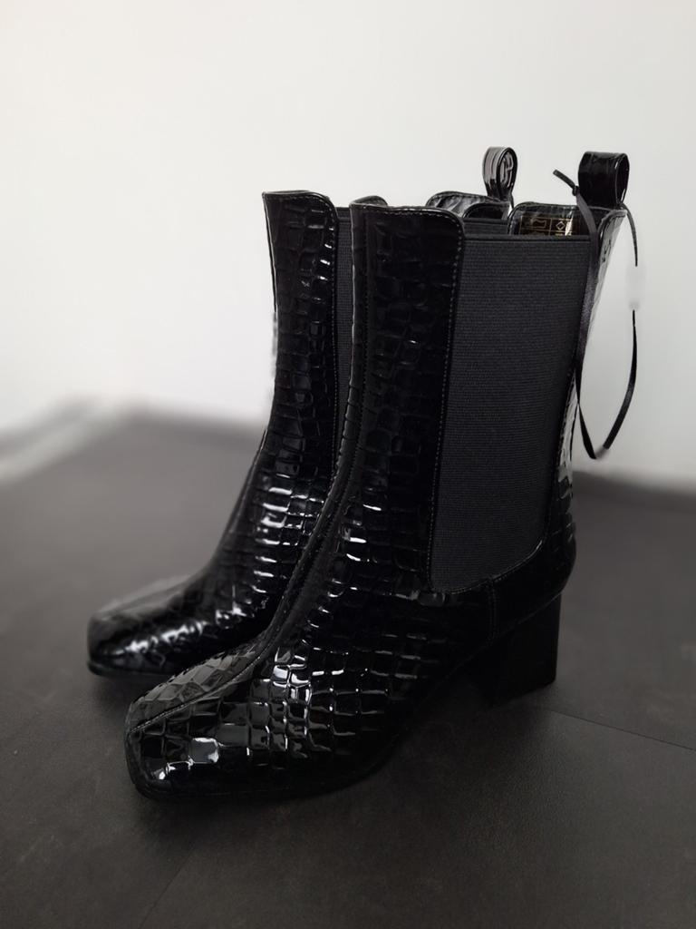 Morgan Zwarte Croco Print -maat 40, Kleding | Dames, Schoenen, Nieuw, Lage of Enkellaarzen, Zwart, Ophalen of Verzenden