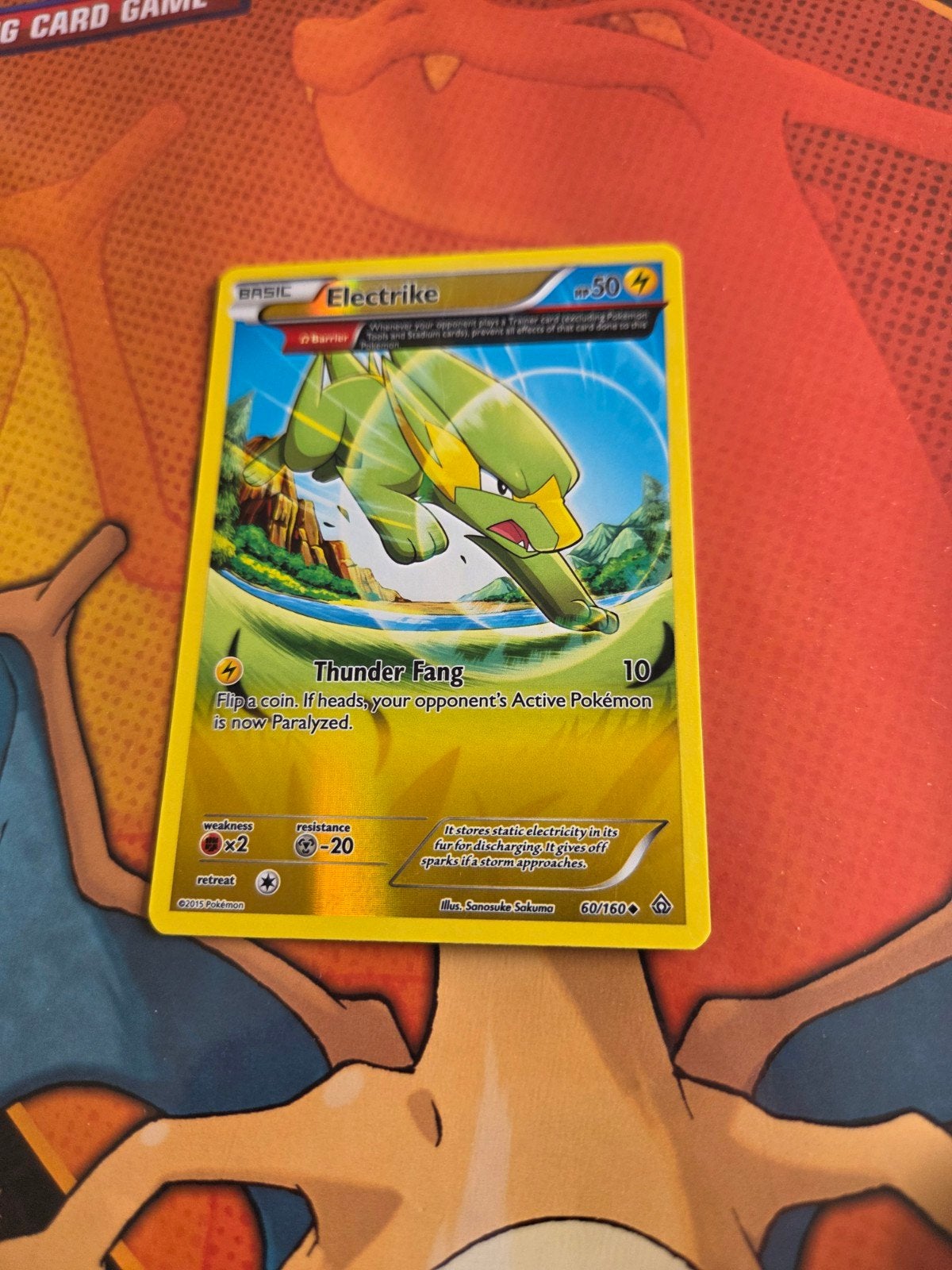 Electrike 60/160 Foil Pokémon Kaart - XY Roaring Skies, Ophalen of Verzenden
