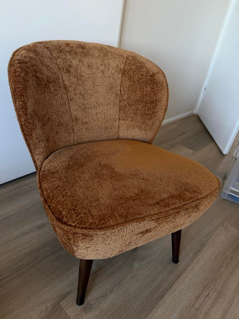 Woood fauteuil sara cognac, Ophalen, Gebruikt, Bruin, Eén