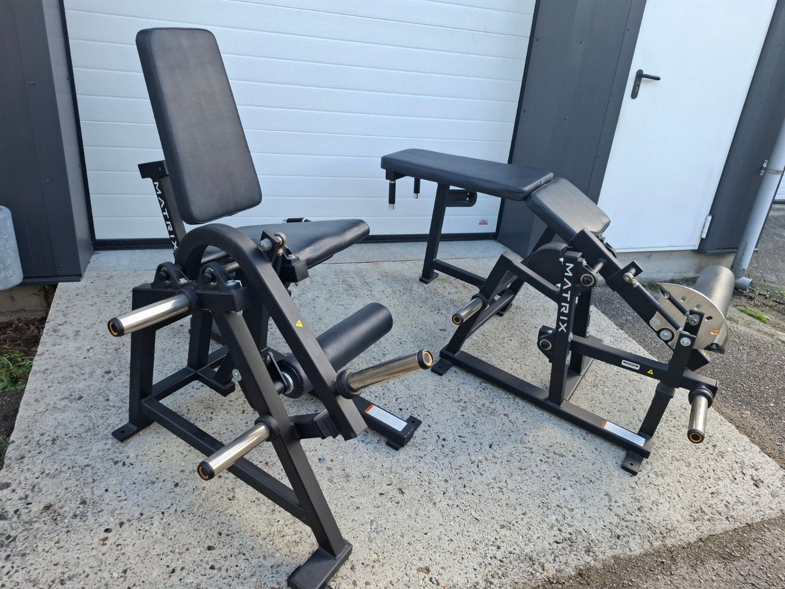 Matrix plate loaded leg extension en leg curl, Gebruikt, Ophalen of Verzenden, Matrix, Matrix