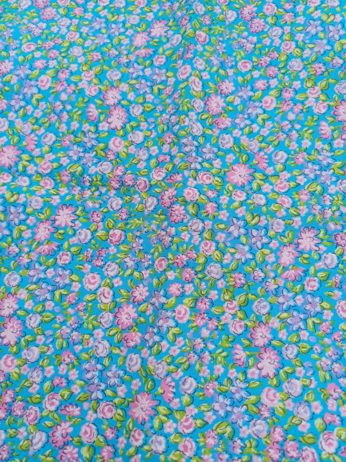Lap bloemetjes stof vintage, Nieuw, Ophalen of Verzenden, 30 tot 120 cm, Katoen