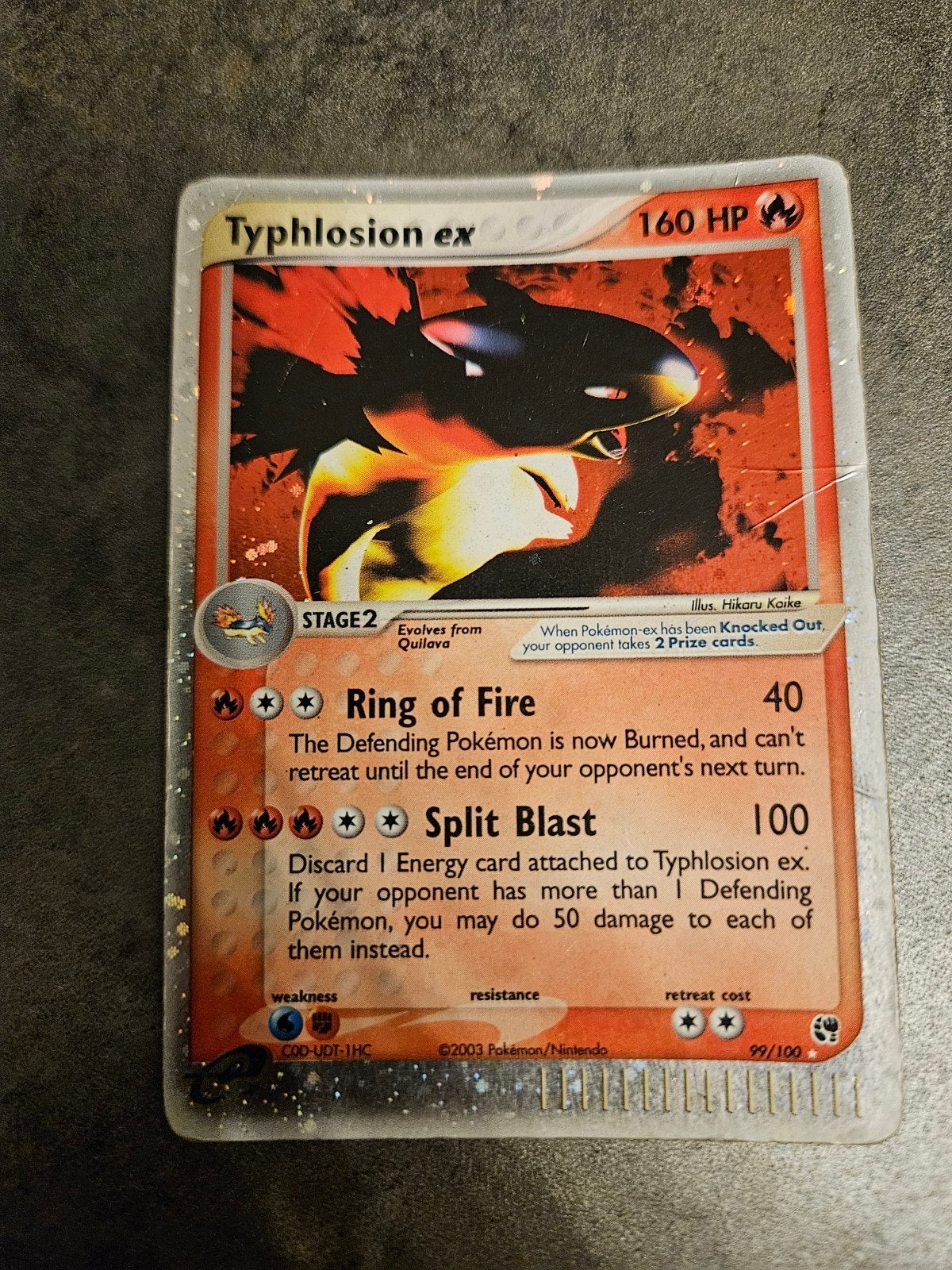 Typhlosion ex 99/100, Ophalen, Gebruikt