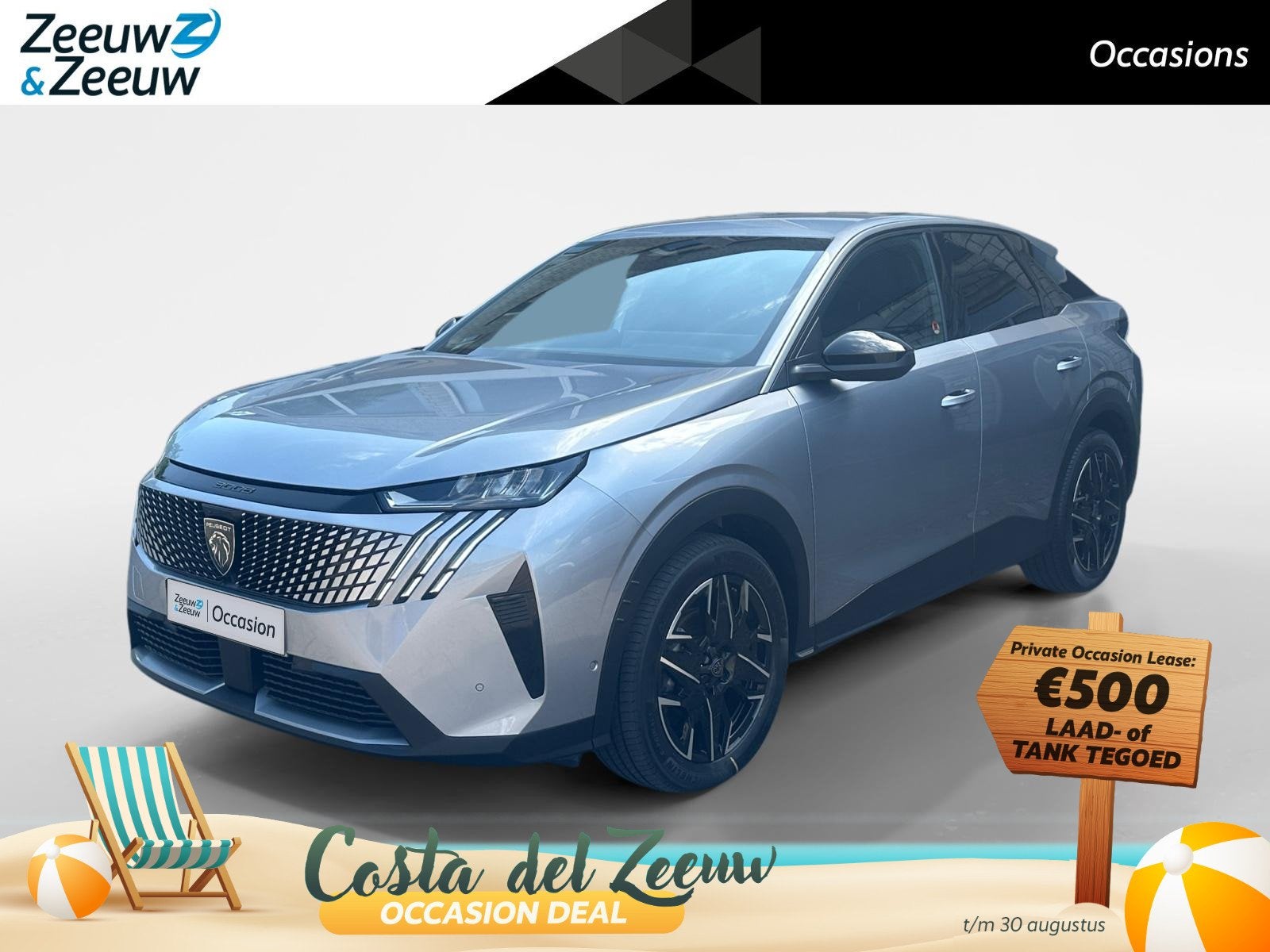 Peugeot 3008 1.2 Hybrid 136 Allure | 360 Camera | Navigatie, Gebruikt, Euro 6, 1199 cc, Leder en Stof