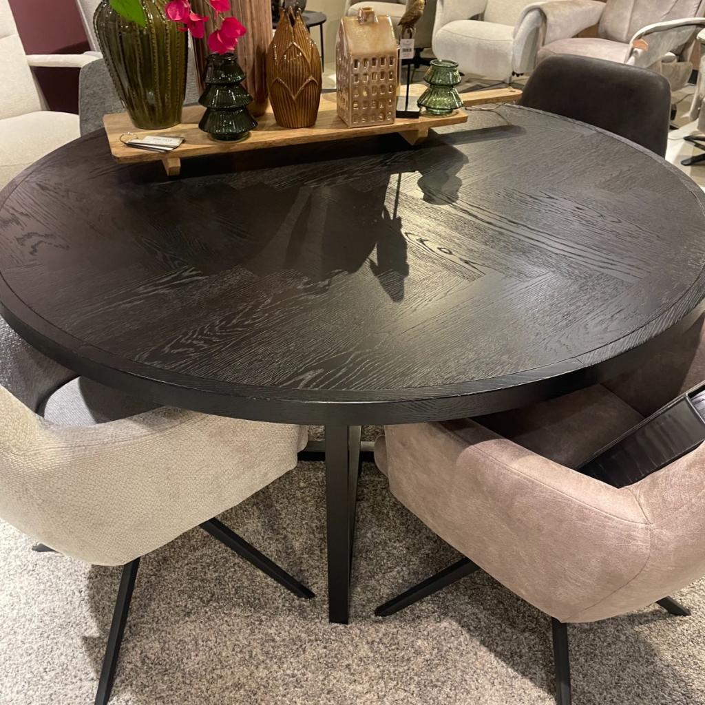 Eettafel Vinito Eikenfineer Zwart - Pronto Wonen, Niet ingevuld, Niet ingevuld, Niet ingevuld