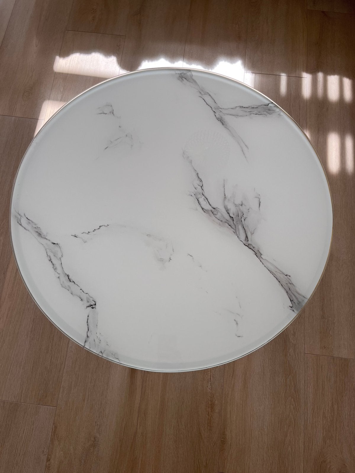 Salontafel marmer, Ophalen, Zo goed als nieuw, Glas of Kopje