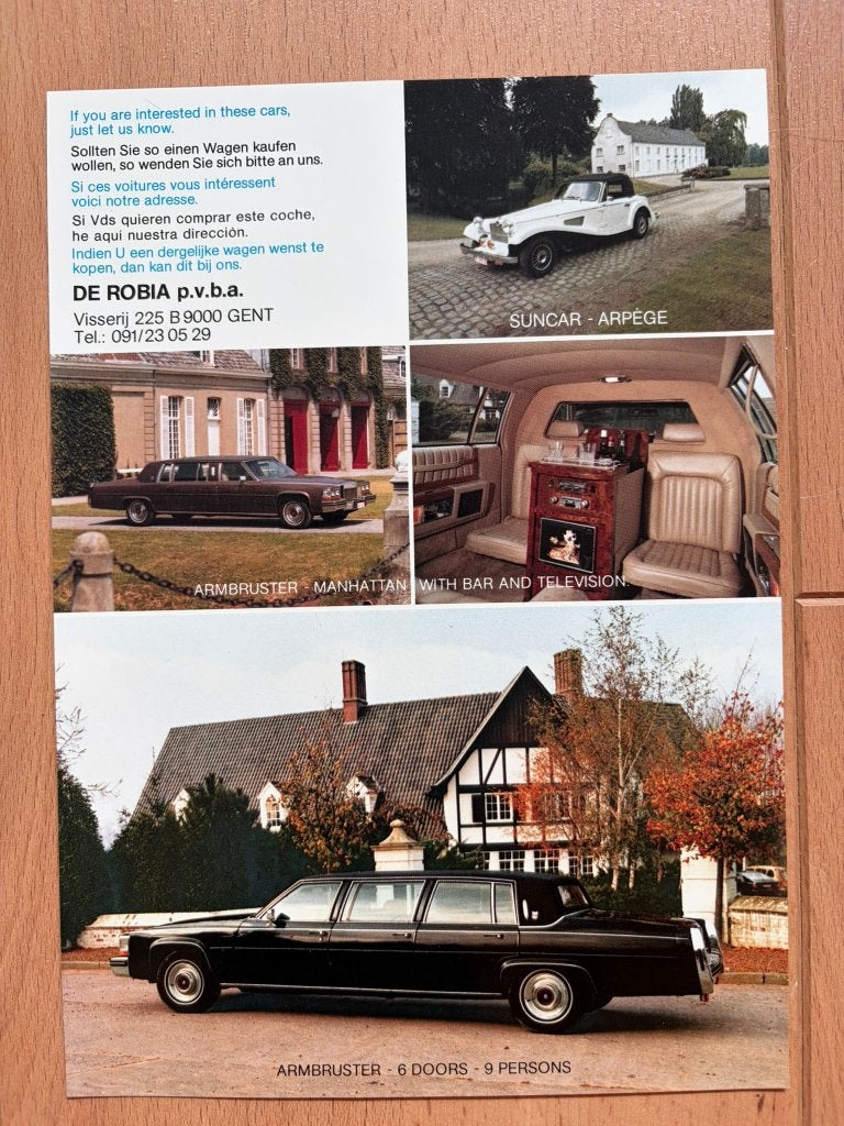 Armbruster - Cadillac - 6 doors - 8 persoons  -  Verlengd, Armbruster - Cadillac, Ophalen of Verzenden, Zo goed als nieuw, Overige merken