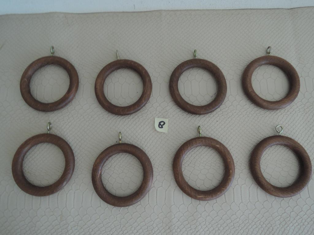 8 Gordijnringen met oogje, Ophalen of Verzenden, Zo goed als nieuw, 50 tot 100 cm, Minder dan 100 cm