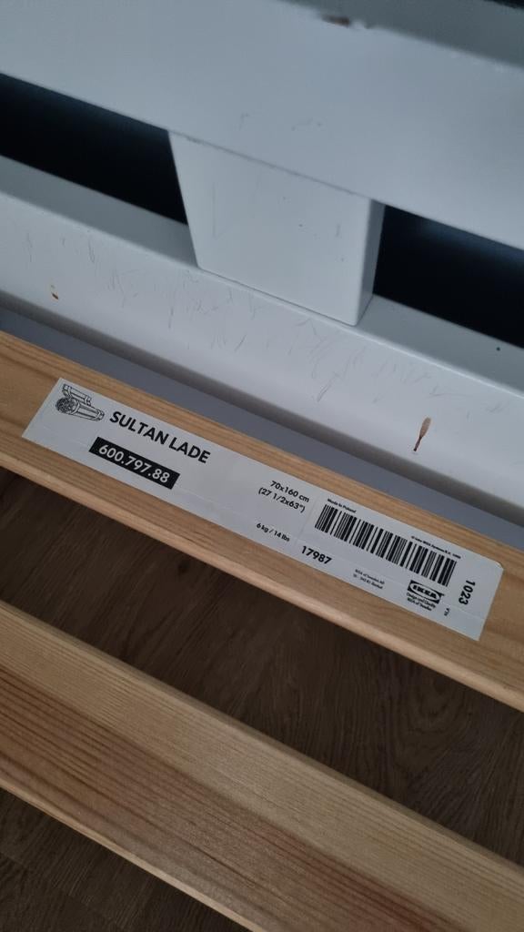 Kinderbed/kleuterbed wit met schaapjes (zonder matras), Ophalen