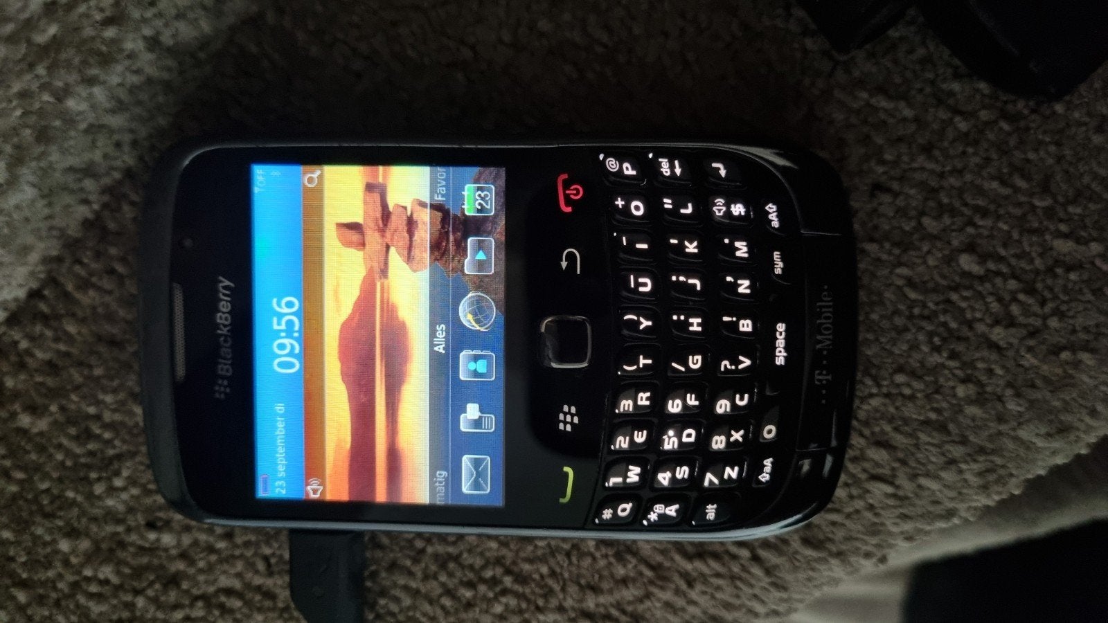 Blackberry curve 3320 met hoesje, Ophalen, 3 tot 6 megapixel, Zwart