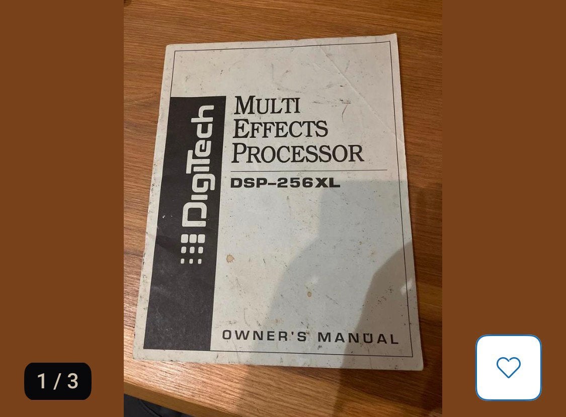 Digitech DSP-256XL Manual - Multi Effects Processor, Ophalen of Verzenden, Zo goed als nieuw, Overige onderwerpen